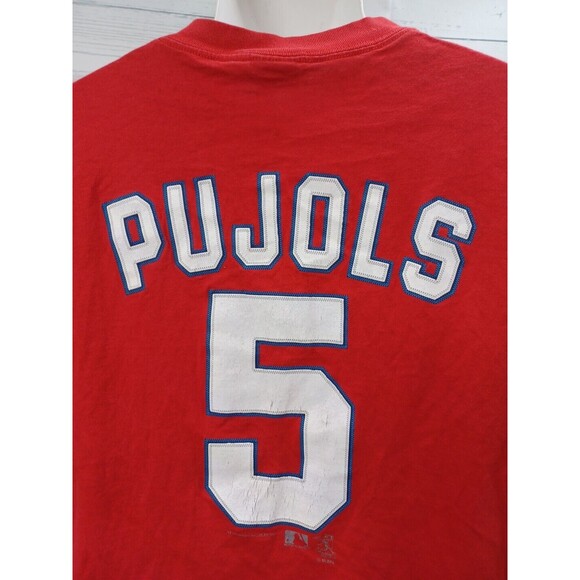 Vintage Lee Sport St Louis Cardinals Albert Pujols L Short Sleeve Shirt Mens - Picture 4 of 12